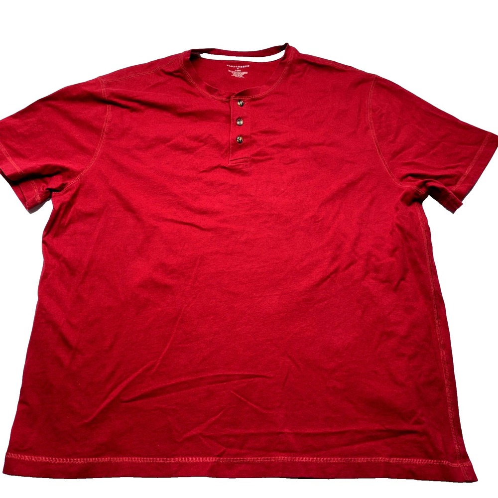 Saddlebred Men's 1/4 Button Up Shirt Red X-Large